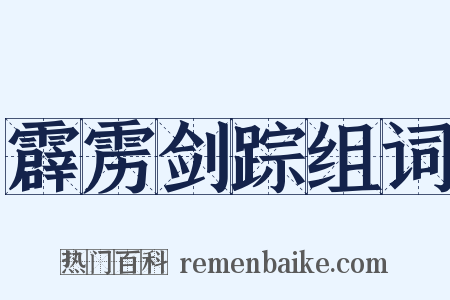霹雳剑踪组词是什么意思的图片
